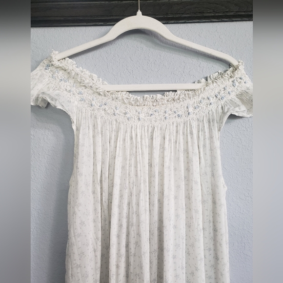 Doen Lovisa Nightgown Blue Floral Sz XS - Picture 4 of 5